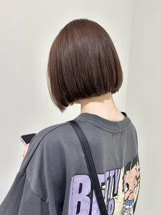 ショート カラー 👔ボブ﹨髪質改善 ストレート🩳ももかのヘアスタイル
