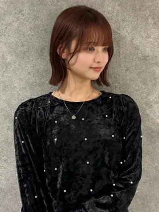 ショート カラー RURI韓国ボブ 🇰🇷タッセルボブのヘアスタイル