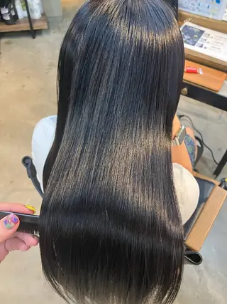 ロング カラー 【ツヤ髪特化】 スズキアキエのヘアスタイル