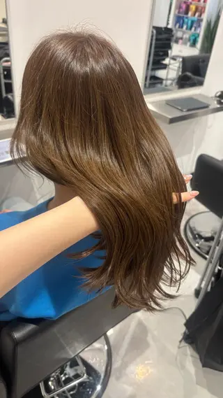 セミロング カラー 🎀透明感× 赤み消し🎀正源のヘアスタイル
