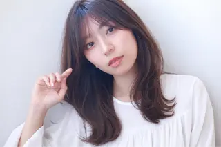 セミロング カラー 骨格/顔型/伏見/ 佐藤 里菜のヘアスタイル