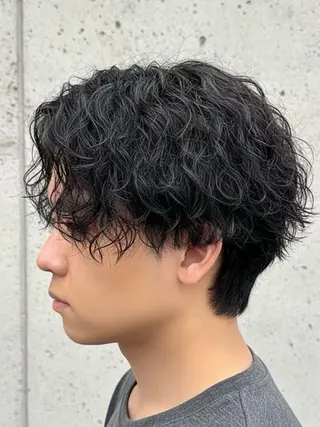 ミディアム パーマ メンズ 🔮メンズ縮毛矯正 メンズパーマ💎竹永のヘアスタイル
