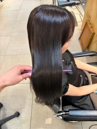 ロング カラー 縮毛/透明感カラー Mariamu🫧のヘアスタイル