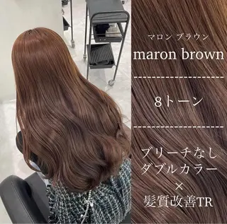 カラー 🤍ブリーチなし ブラウンhimi🤍のヘアスタイル
