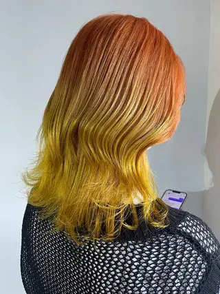 セミロング カラー ヘアアレンジ キッズ マツエク・マツパ アイブロウ 透明感カラー/推しカ ラー☁️JURAのヘアスタイル
