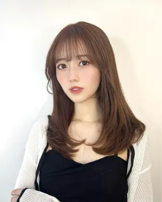 ロング カラー ヘアアレンジ 顔まわり職人🇰🇷 韓国ヘア/KAITOのヘアスタイル