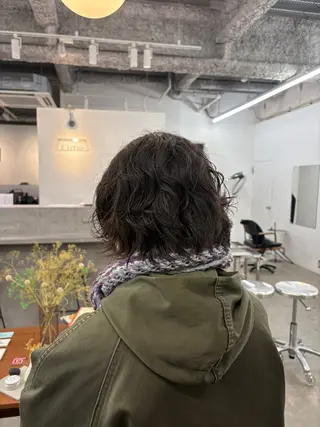 ショート パーマ パーマ×透明感カラー MIOのヘアスタイル