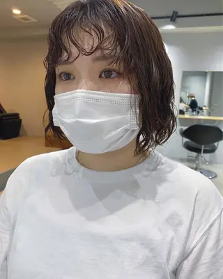 ショート パーマ ボブパーマコテ巻き風 パーマNo1深江秀平のヘアスタイル