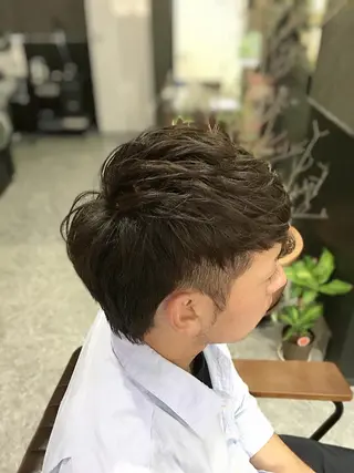 ショート カラー パーマ メンズ ジユン 지윤のヘアスタイル