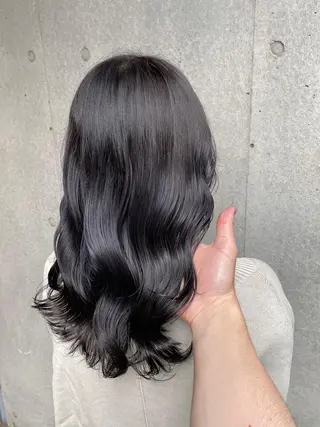 ロング カラー ブリーチなし✨艶髪 カラー𓃲YAGIのヘアスタイル