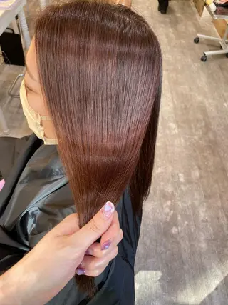 セミロング 横浜🍒ルーツカラー エクステ／RIEのヘアスタイル