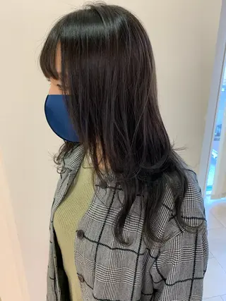 ロング カラー 顔まわりカット✄ ベージュカラー🧸のヘアスタイル