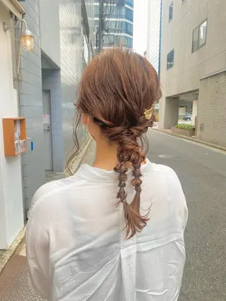 ヘアアレンジ 安永 涼のヘアスタイル