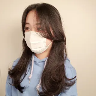 ロング 韓国レイヤー suzuのヘアスタイル