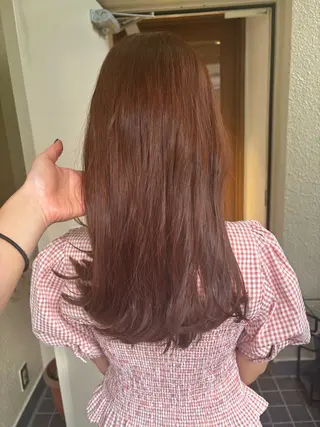 ロング カラー mei|顔まわり ×透明感カラーのヘアスタイル