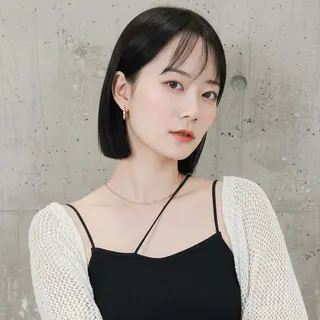 ミディアム ハッシュカット 田窪珠妃のヘアスタイル