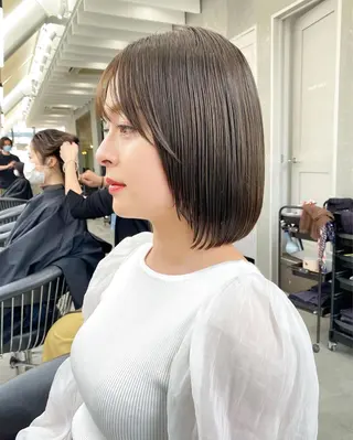 ショート カラー 縮毛矯正/髪質改善 表参道/千田大地のヘアスタイル
