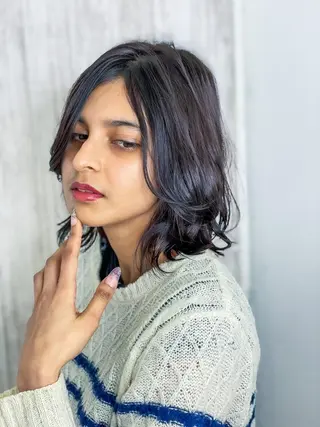 ミディアム 石沢 知康のヘアスタイル