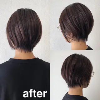 ショート ツノガイ エリのヘアスタイル