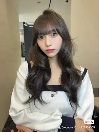 ロング 韓国✖️網紅🖤 パーマYURIYAのヘアスタイル