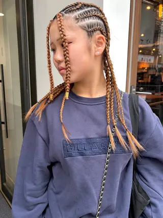 ヘアアレンジ スミレ /コーンロウ /メンズ/ヘアセットのマツエク・マツパデザイン