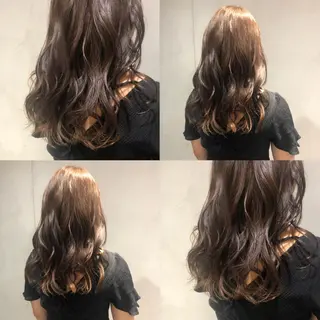 セミロング カラー カジュアルを女っぽく 𝗮𝘆𝗮𝗰𝗼のヘアスタイル