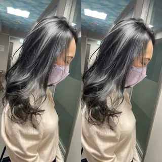 ロング カラー 松井那津子 /ハイライトブリーチのヘアスタイル
