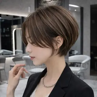 ショート 《髪質改善✖️レイヤ ー🩶》ナオヤのヘアスタイル