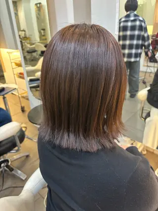ミディアム カラー サカウエ 透明感カラー🫧のヘアスタイル