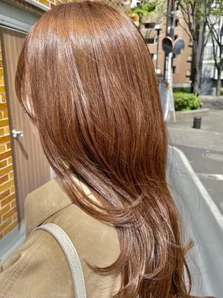 ロング カラー 暖色カラー💞 菊地しおんのヘアスタイル