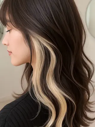 セミロング カラー インナーカラー/レイ ヤーカット♡/マキシのヘアスタイル