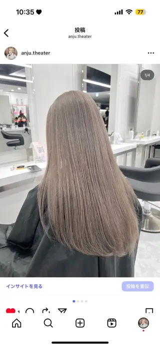 カラー 透ける透明感カラー 🎀anju/渋谷のヘアスタイル