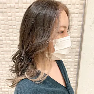 ミディアム カラー ヘアアレンジ 新宿メンズパーマ ヨモギダのヘアスタイル