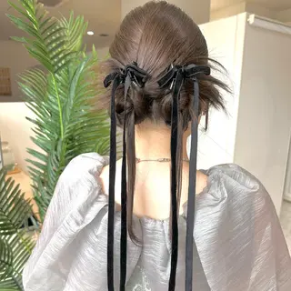 ヘアアレンジ レイヤー/ウルフ/ ハイトーンchimiのヘアスタイル