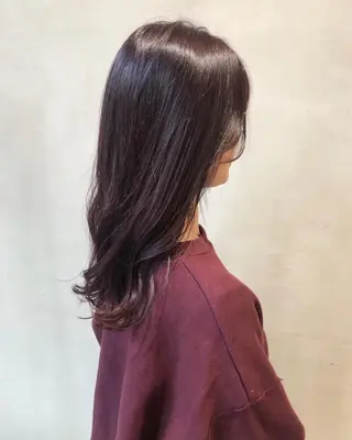 セミロング カラー ヘアアレンジ 酸性縮毛矯正🧴韓国 レイヤー/髪質改善のヘアスタイル