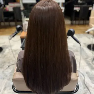 セミロング レイヤー/顔まわり/ 透明感カラー/れいなのヘアスタイル
