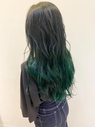 ロング カラー シールエクステ×美髪 改善/ヨシモトカンジのヘアスタイル