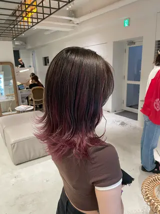 ミディアム カラー loely 💞miyuのヘアスタイル