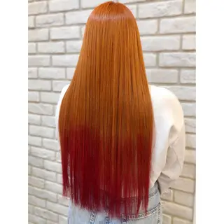 ロング カラー 推しカラー✨ オタク美容師ユウカのヘアスタイル