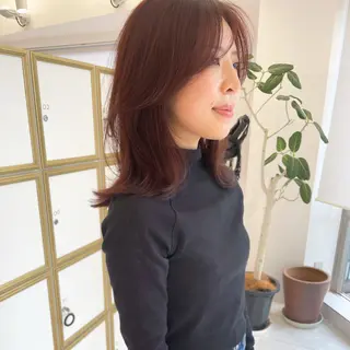 セミロング 似合わせヘア🤍 面田法子のヘアスタイル