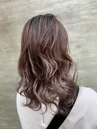 セミロング カラー 天野 開のヘアスタイル