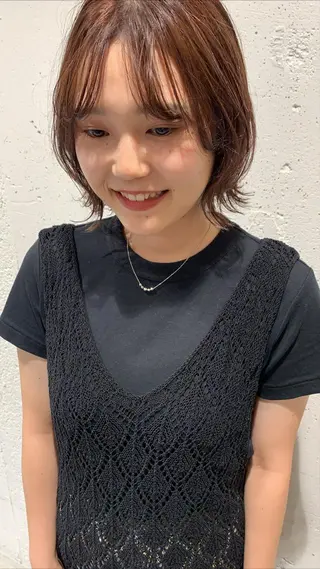 ショート カラー パーマ 松本  夏海のヘアスタイル