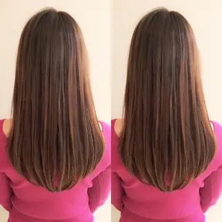 ミディアム レイヤーカット /透明感カラー西田のヘアスタイル