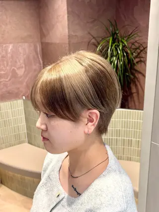 ショート 🩵縮毛矯正/ブリー チ/髪質改善/いつかのヘアスタイル