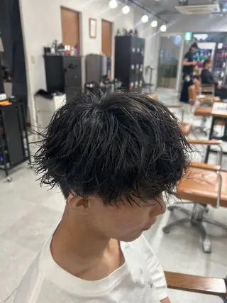 パーマ メンズ カズキ🌼曲がる 縮毛矯正のヘアスタイル