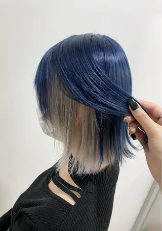 ミディアム カラー パーマ たなか もえなのヘアスタイル