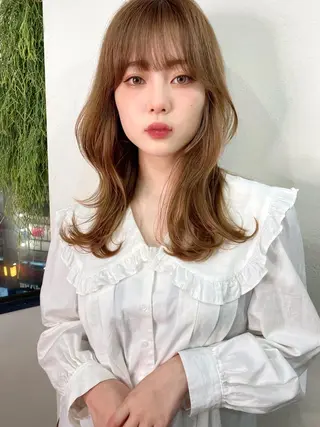 ミディアム カラー 似合わせレイヤー 🇰🇷荒木洋文のヘアスタイル
