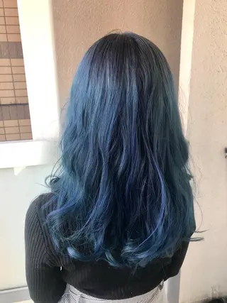 ロング カラー 岩谷/ブリーチ 🪽透明感カラーのヘアスタイル