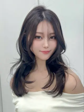 ミディアム カラー ゆうさ │ 髪質改善 縮毛矯正のヘアスタイル