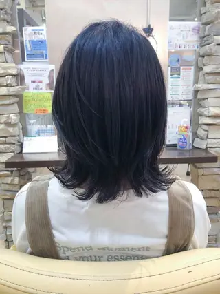 ミディアム 地毛風ストレート ⚡️下ノ村柊斗⚡️のヘアスタイル